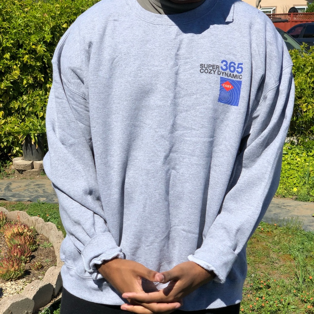 Cozy crewneck sweatshirt light gray 2xl